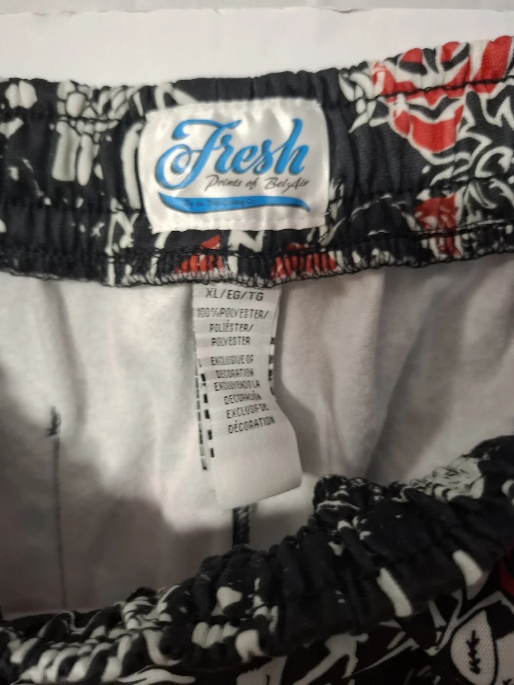 Fresh Kids Black Joggers with Red Rose Graphic